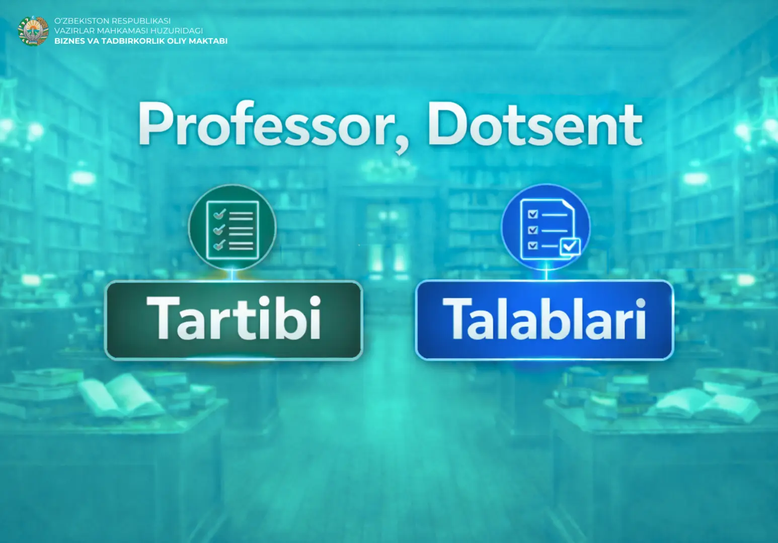 Оliy ta’lim va ilm-fan tizimida professor va dotsent ilmiy unvonlarini berish talablari va tartibi